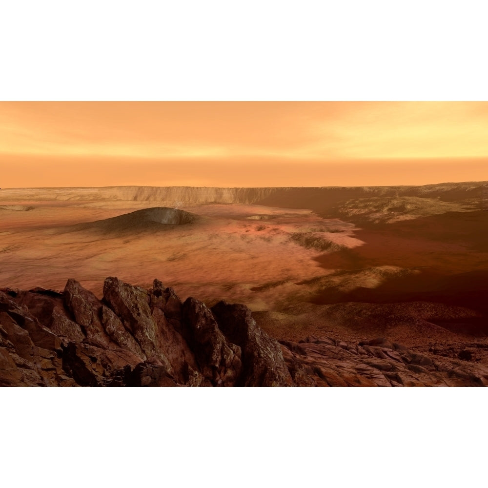 The view from the rim of the caldera of Olympus Mons on Mars Poster Print (8 x 10) Image 1