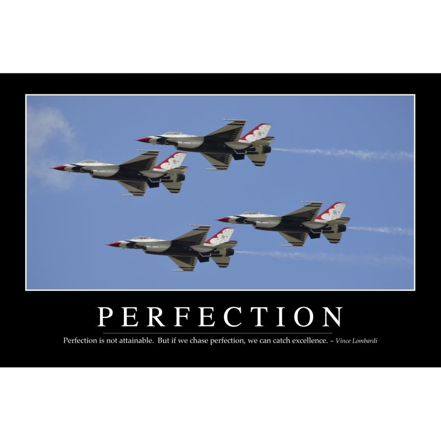 Perfection: Inspirational Quote and Motivational Poster Poster Print (8 x 10) Image 1