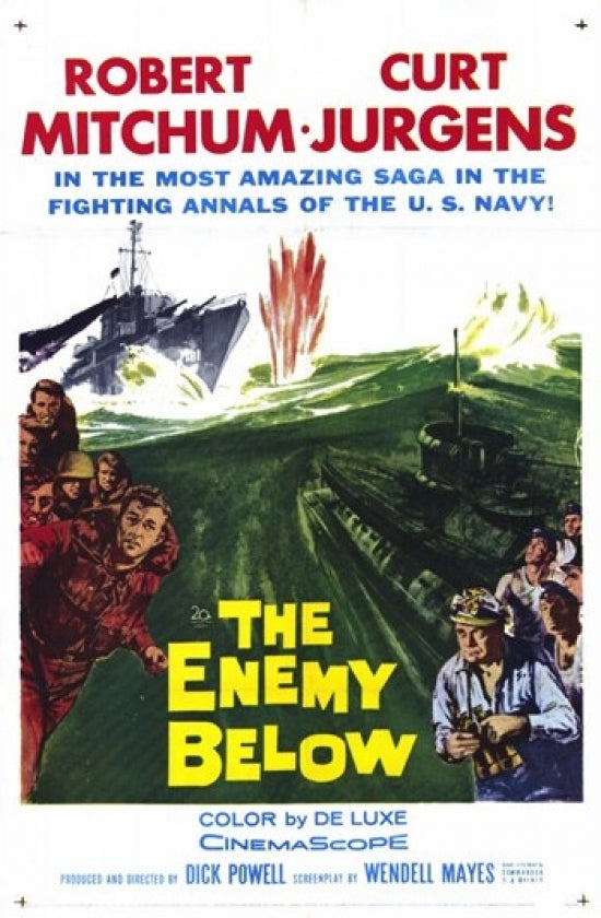 The Enemy Below Movie Poster (11 x 17) - Item MOV206342 Image 1