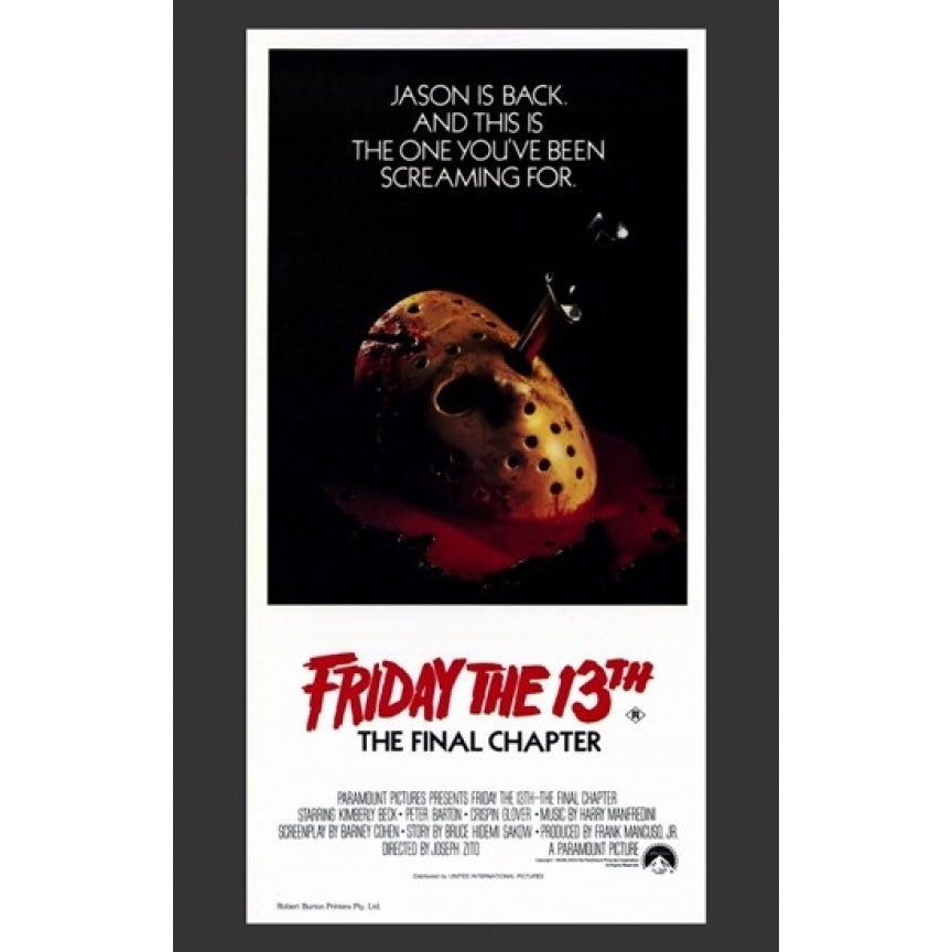 Friday the 13Th Part 4 --the Final Chapt Movie Poster (11 x 17) - Item MOV207716 Image 1