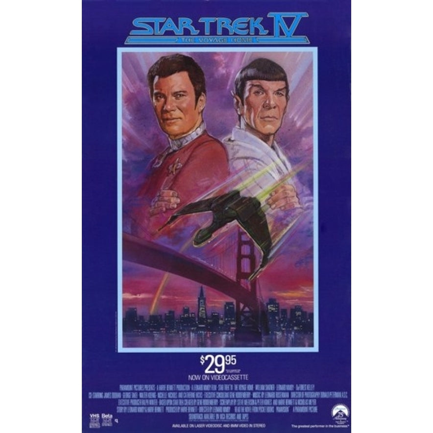 Star Trek 4 The Voyage Home (Video Cassette Release) Movie Poster (11 x 17) - Item MOV244320 Image 1