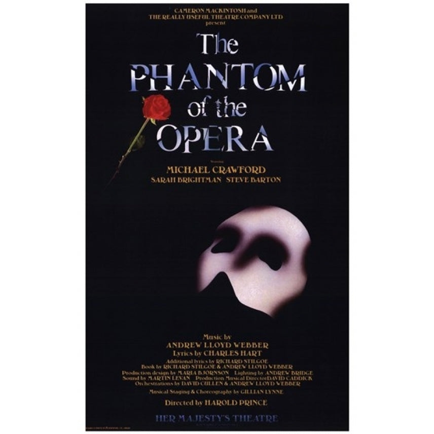 The Phantom of the Opera (Broadway) - style A Movie Poster (11 x 17) - Item MOV256622 Image 1