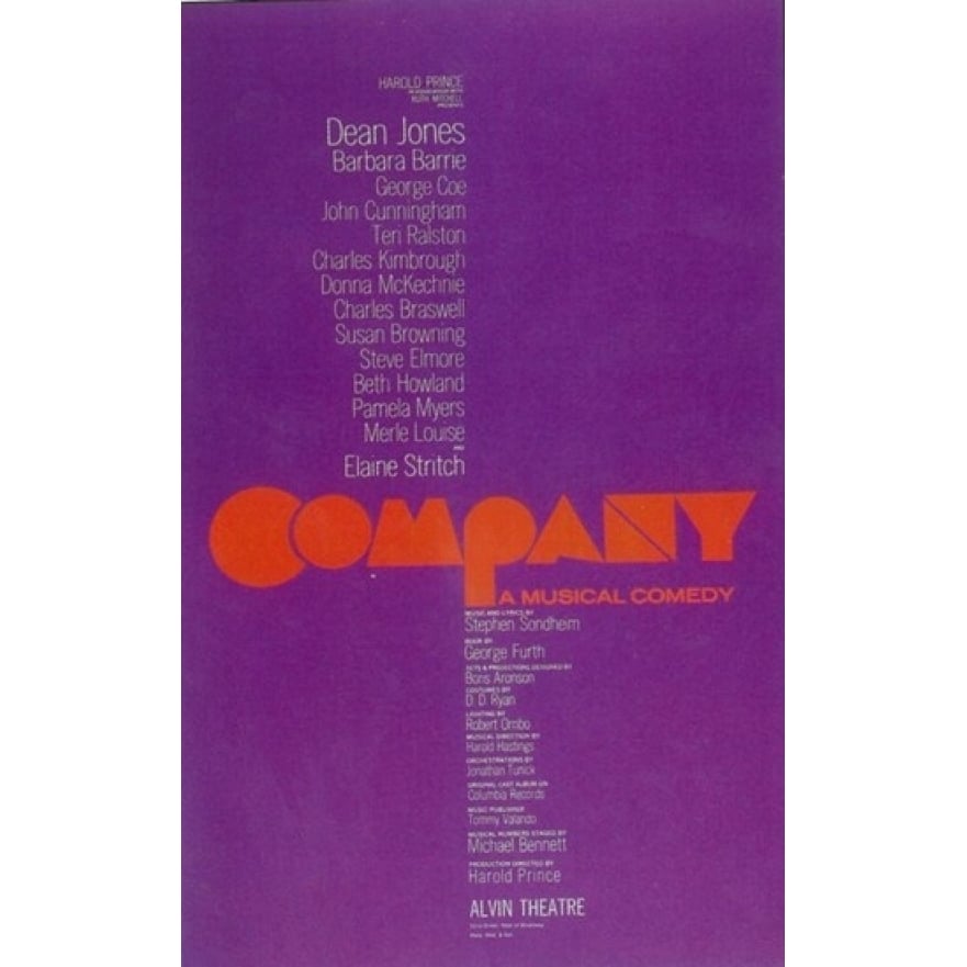 Company (Broadway) Movie Poster (11 x 17) - Item MOV409238 Image 1