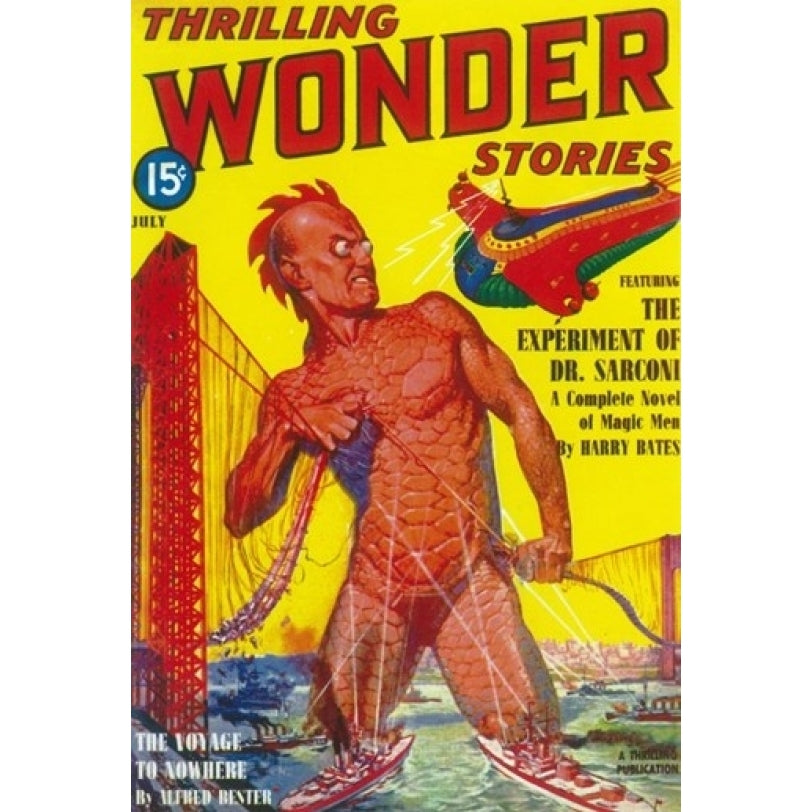 Thrilling Wonder Stories (Pulp) Movie Poster (11 x 17) - Item MOV409632 Image 1