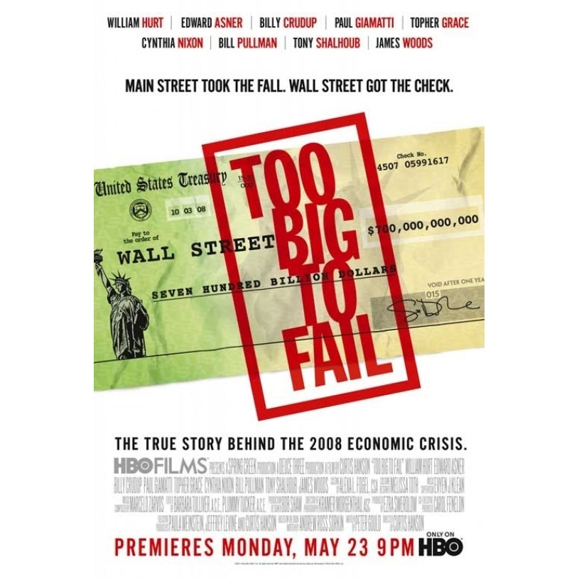 Too Big to Fail Movie Poster (11 x 17) - Item MOVAB46204 Image 1