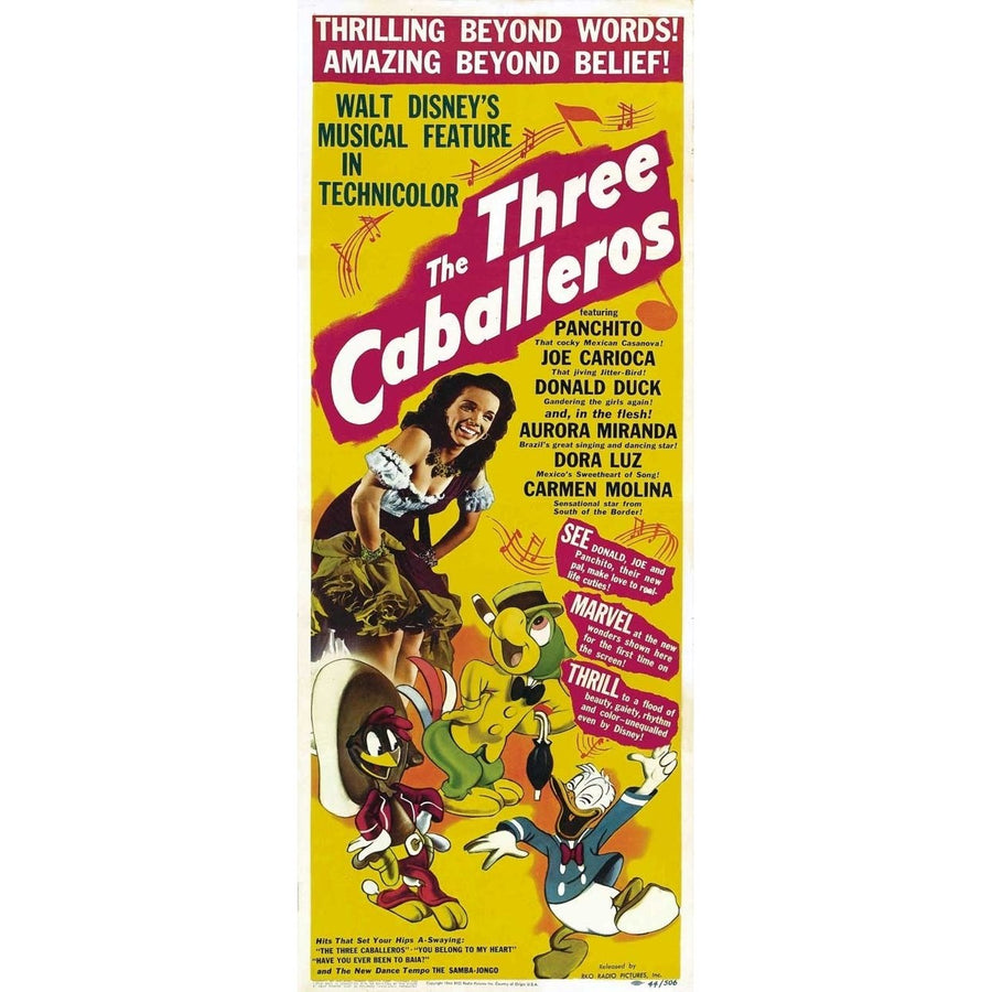 Three Caballeros The Movie Poster (14 x 36) - Item MOVAB52711 Image 1