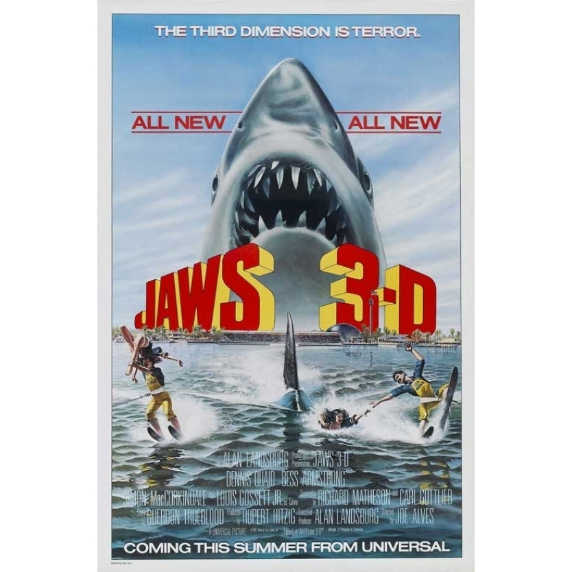 Jaws 3-D Movie Poster Print (27 x 40) - Item MOVAB54090 Image 1