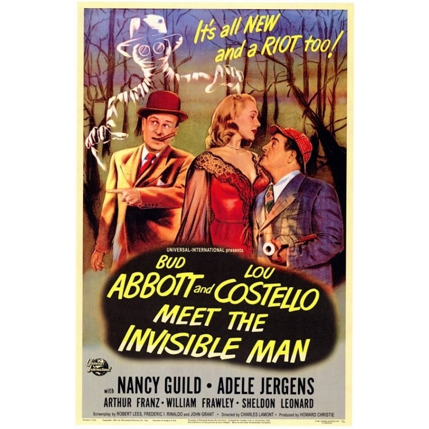 Abbott and Costello Meet the Invisible Man Movie Poster (11 x 17) - Item MOVAC6875 Image 1