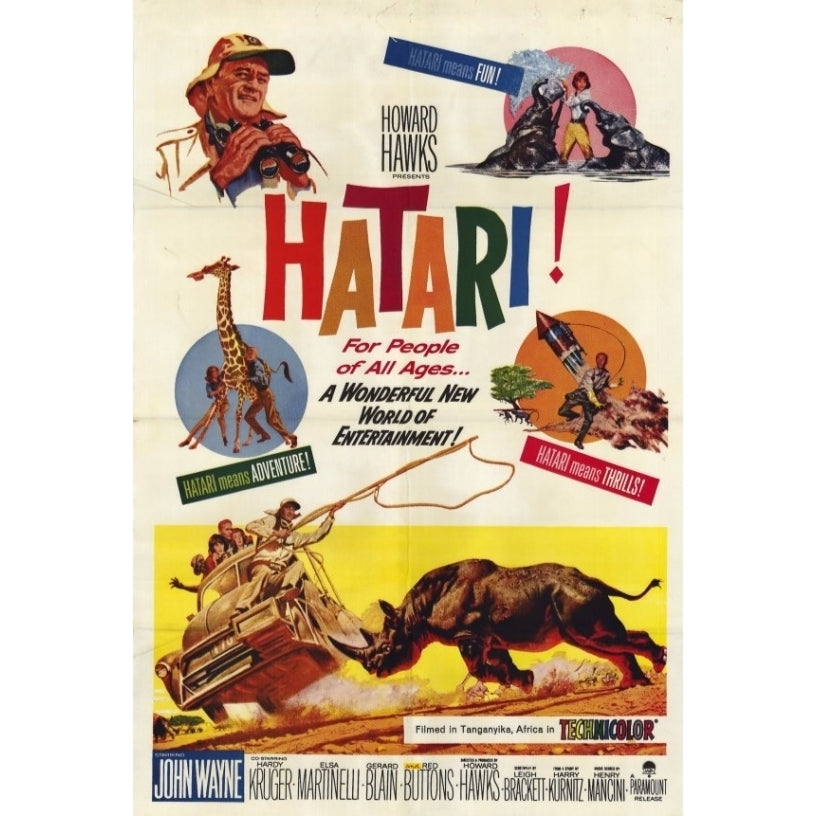 Hatari Movie Poster (11 x 17) - Item MOVAD2932 Image 1