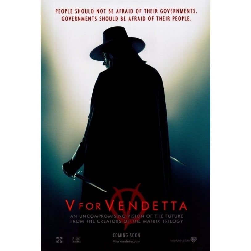 V for Vendetta Movie Poster Print (27 x 40) - Item MOVAF4507 Image 1