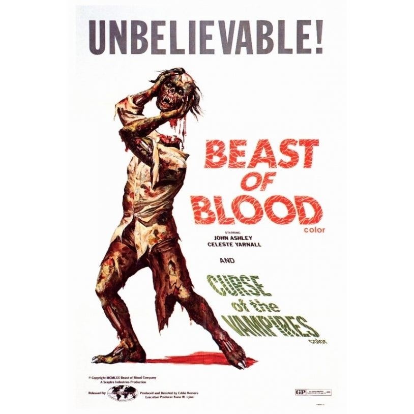 Beast of Blood/Curse of the Vampires Movie Poster Print (27 x 40) - Item MOVAF7342 Image 1