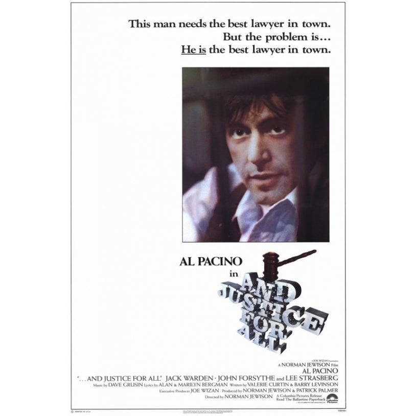 And Justice for All Movie Poster Print (27 x 40) - Item MOVAF8302 Image 1