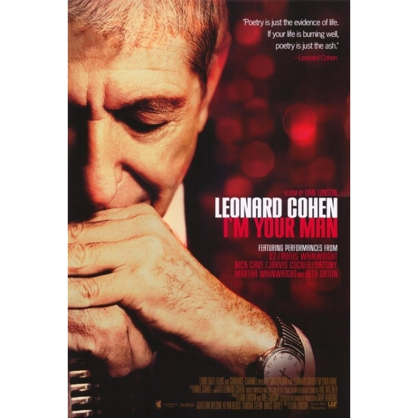 Leonard Cohen Im Your Man Movie Poster Print (27 x 40) - Item MOVAH8420 Image 1