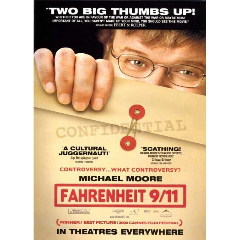 Fahrenheit 9/11 Movie Poster Print (27 x 40) - Item MOVAJ8580 Image 1