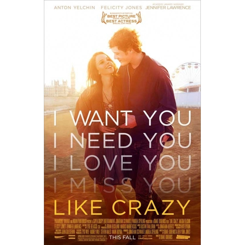 Like Crazy Movie Poster (11 x 17) - Item MOVCB00224 Image 1