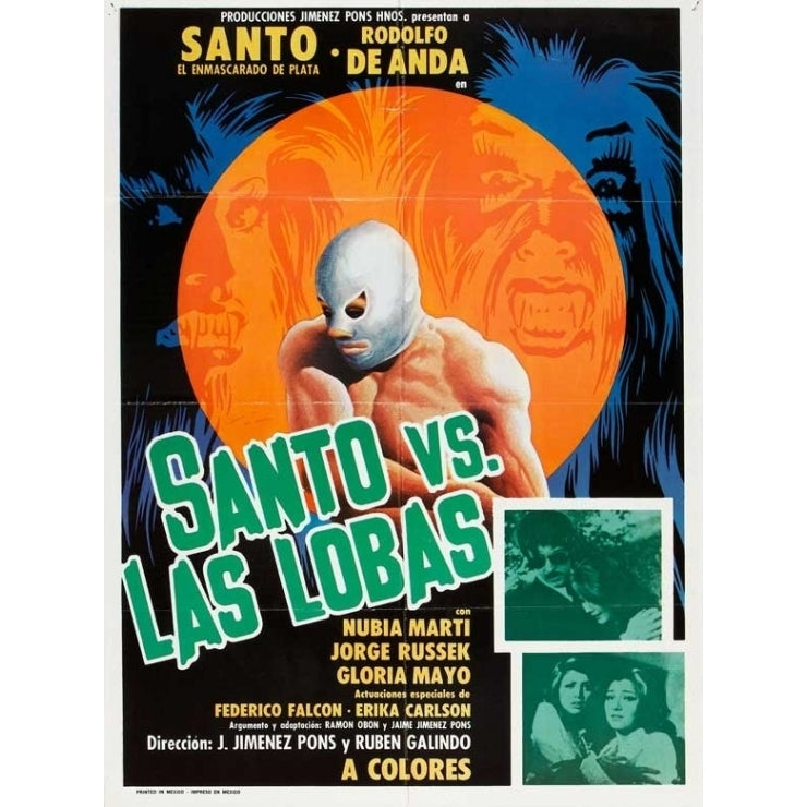 Santo vs. the She-Wolves Movie Poster (11 x 17) - Item MOVCB07920 Image 1