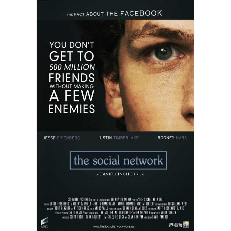 The Social Network Movie Poster Print (11 x 17) - Item MOVCB26563 Image 1