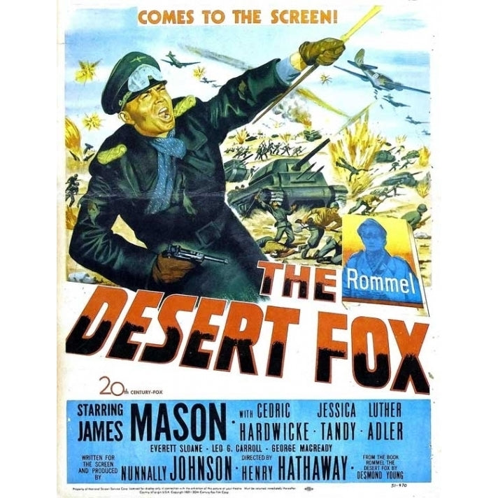 The Desert Fox The Story of Rommel Movie Poster (11 x 17) - Item MOVCB43100 Image 1