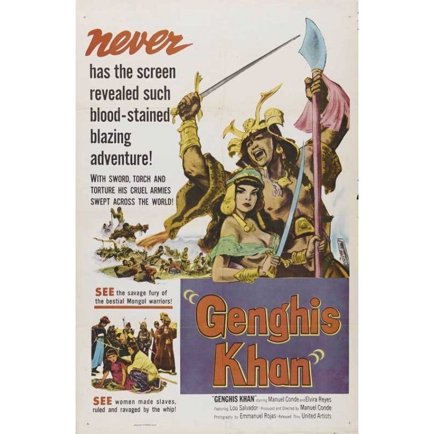 Genghis Khan Movie Poster (11 x 17) - Item MOVCB85633 Image 1