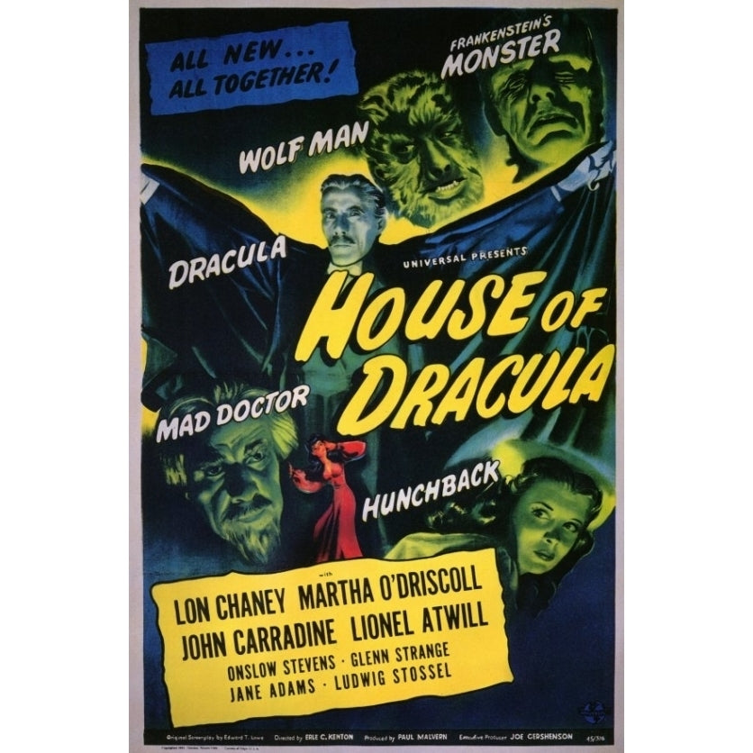 House of Dracula Movie Poster (11 x 17) - Item MOVCC6856 Image 1