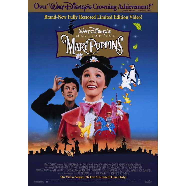 Mary Poppins Movie Poster Print (11 x 17) - Item MOVCD8834 Image 1