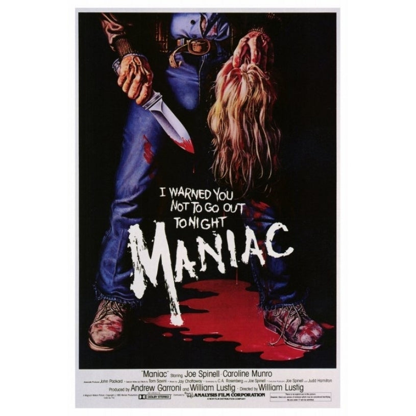 Maniac Movie Poster Print (27 x 40) - Item MOVCF3295 Image 1