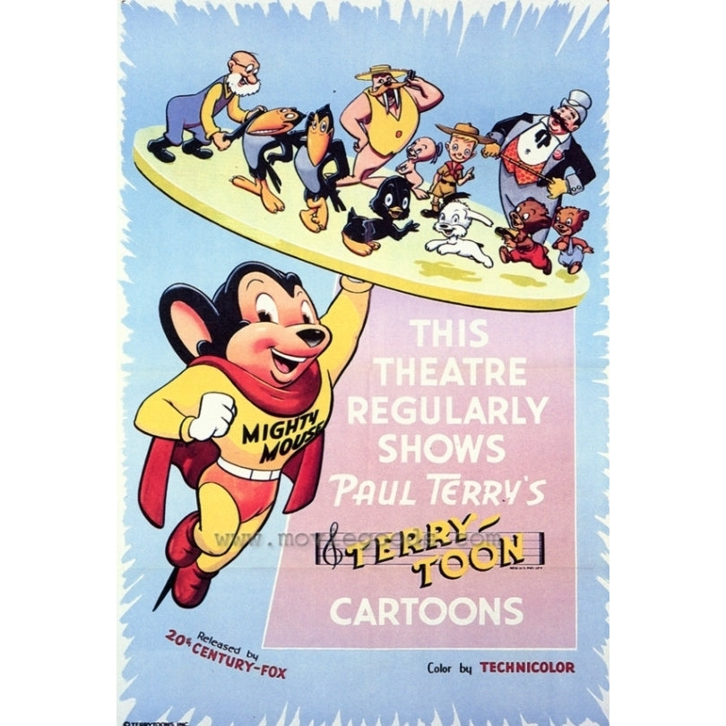 This Theater Regularly Shows Paul Terrys Terrytoon Cartoons Movie Poster Print (27 x 40) - Item MOVCF3337 Image 1