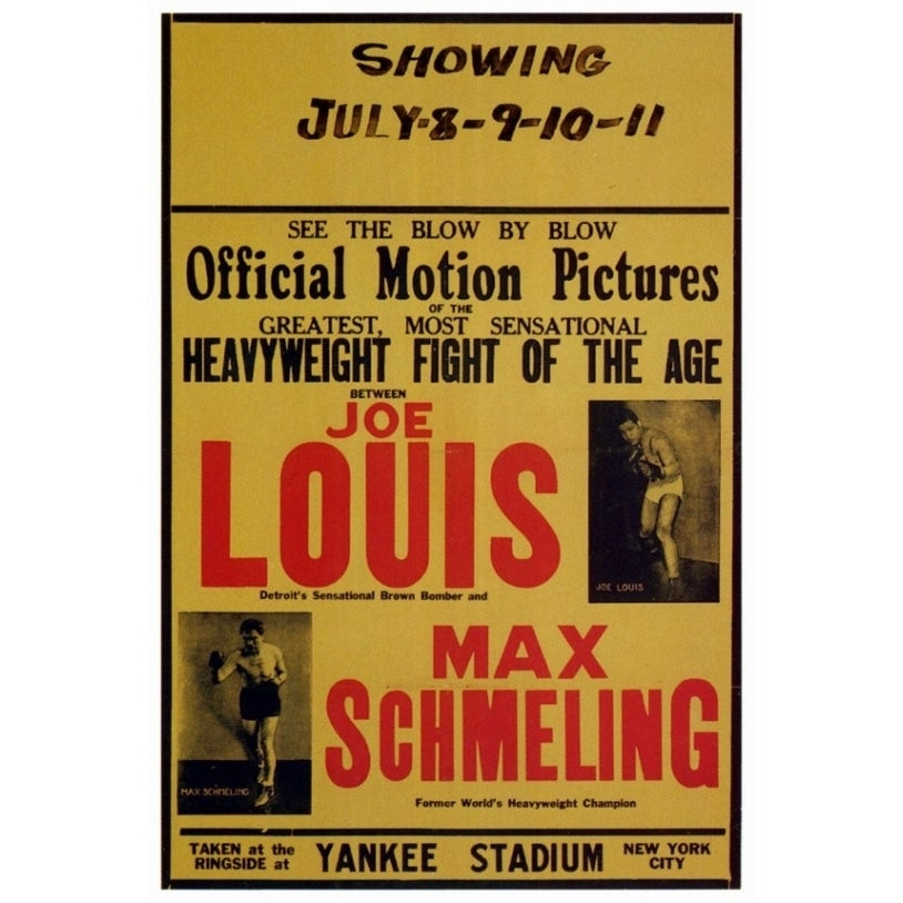 Joe Louis and Max Schmeling Movie Poster Print (27 x 40) - Item MOVCF9333 Image 1