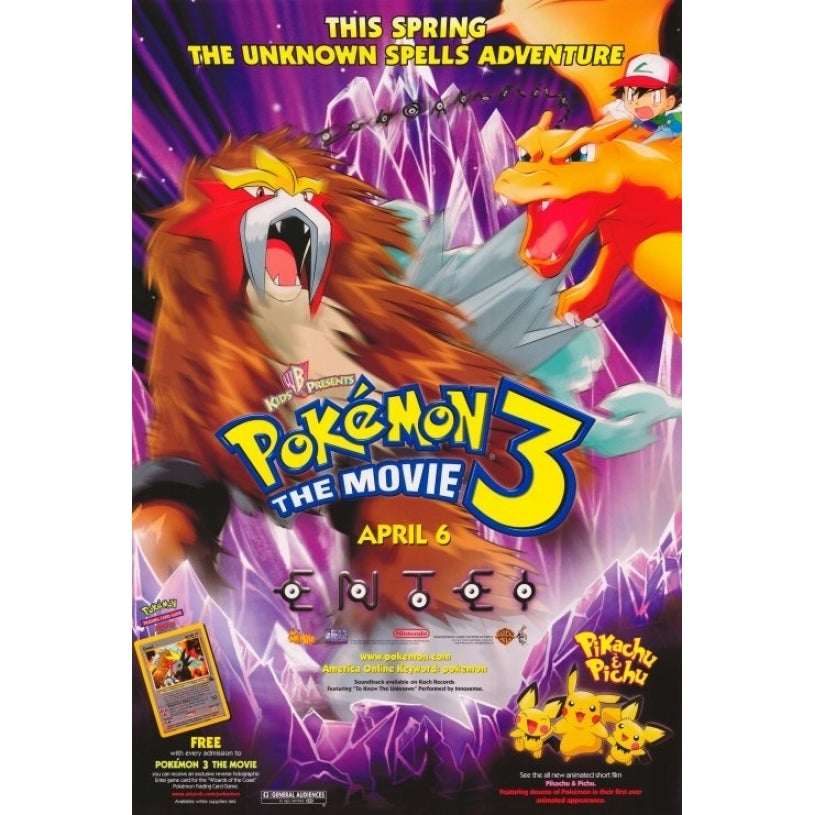 Pokemon 3: The Movie Movie Poster Print (27 x 40) - Item MOVCH9686 Image 1