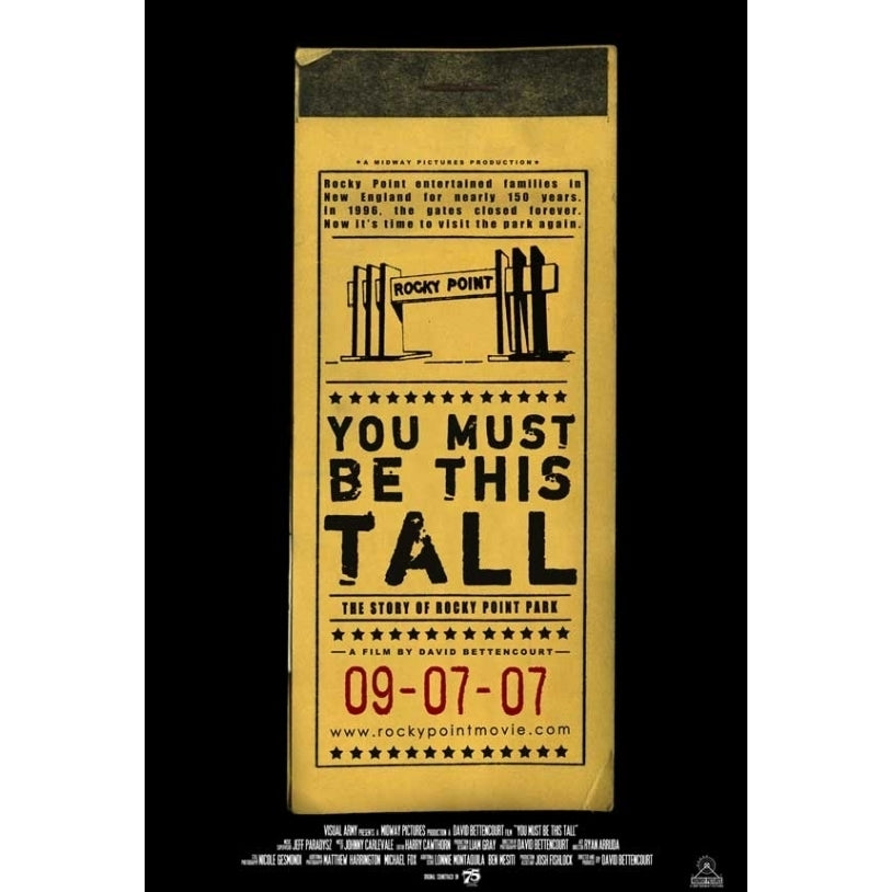 You Must Be This Tall The Story of Rocky Point Park Movie Poster (11 x 17) - Item MOVCJ2664 Image 1