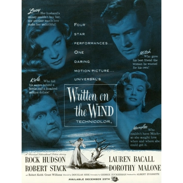 Written on the Wind Movie Poster (11 x 17) - Item MOVEE1957 Image 1