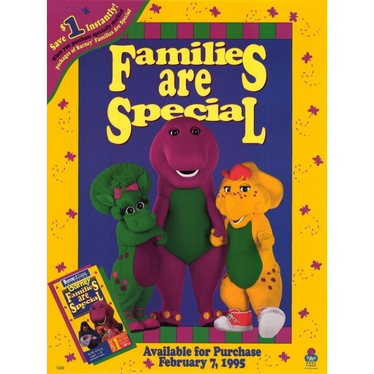 Barney Families Are Special Movie Poster (11 x 17) - Item MOVEE4222 Image 1