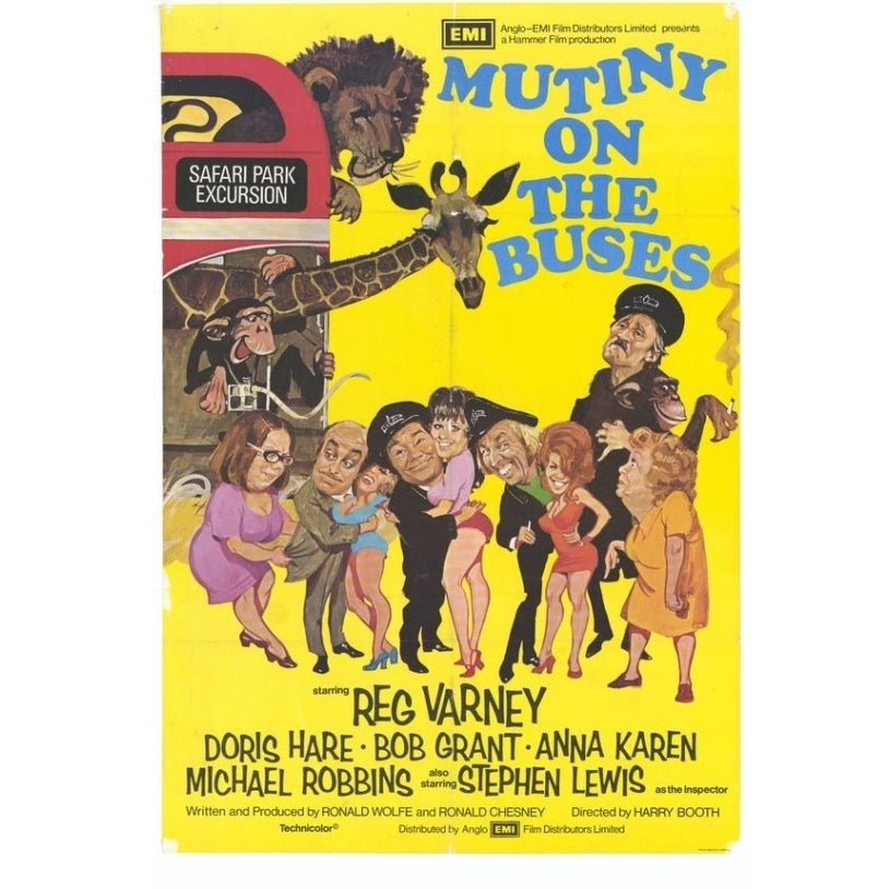 Mutiny on the Buses Movie Poster (11 x 17) - Item MOVEE8662 Image 1