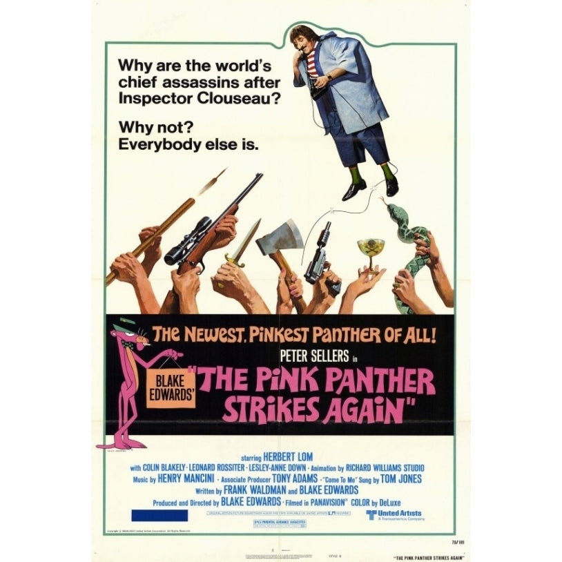 The Pink Panther Strikes Again Movie Poster Print (27 x 40) - Item MOVEF5382 Image 1