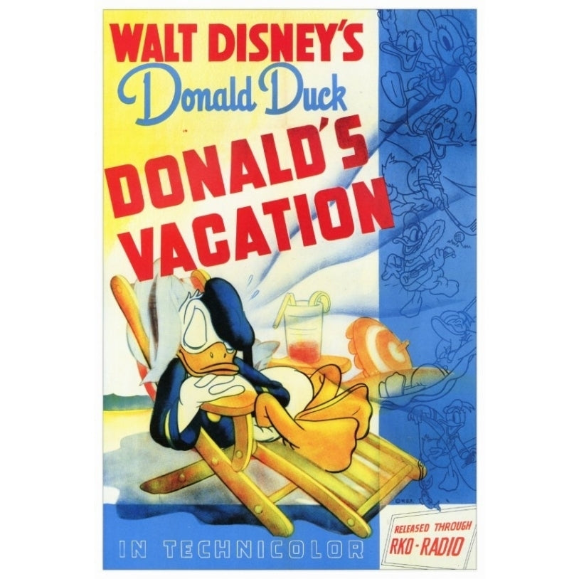 Donalds Vacation Movie Poster Print (27 x 40) - Item MOVEF7346 Image 1