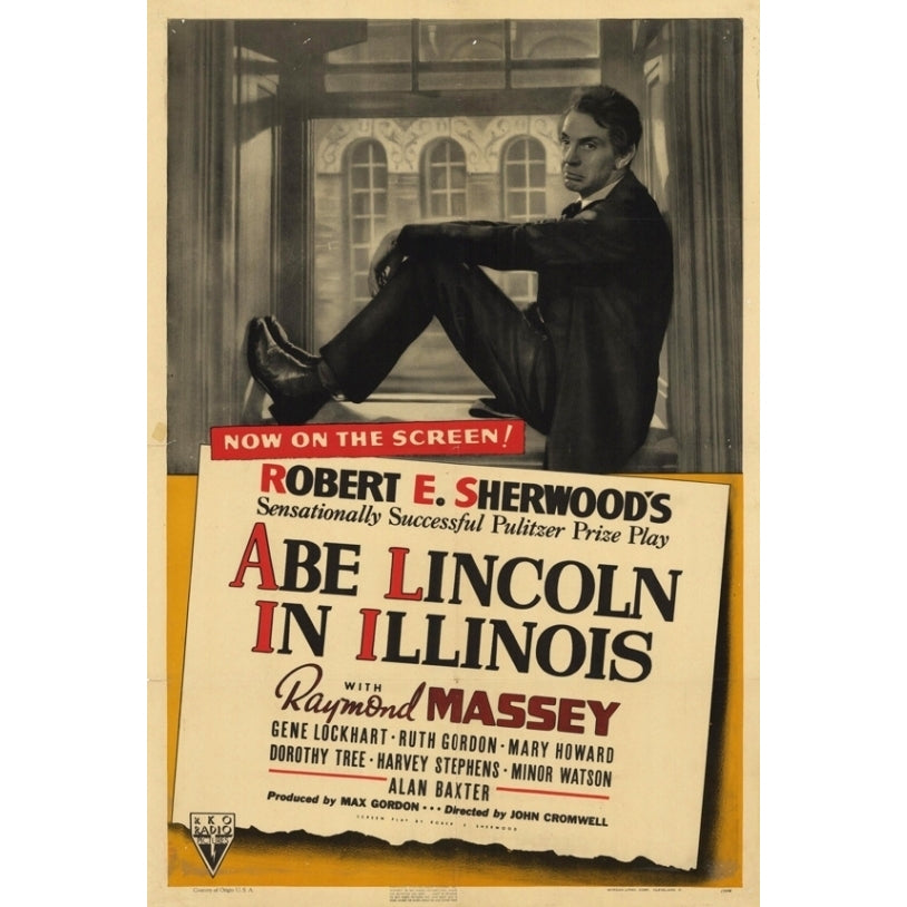 Abe Lincoln in Illinois Movie Poster Print (27 x 40) - Item MOVEF9190 Image 1