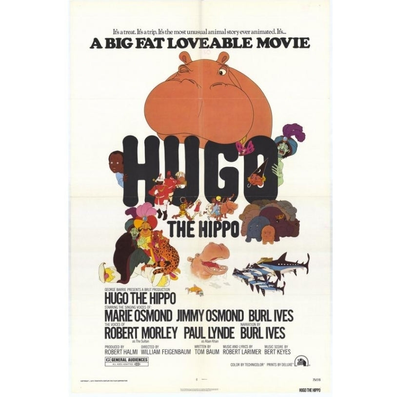 Hugo the Hippo Movie Poster Print (27 x 40) - Item MOVEH0280 Image 1