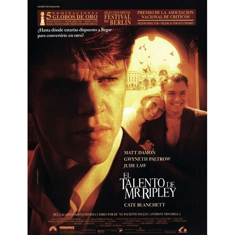 The Talented Mr. Ripley Movie Poster Print (11 x 17) - Item MOVEJ8494 Image 1