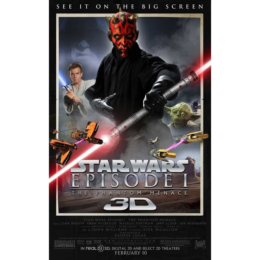 Star Wars: Episode I-The Phantom Menace (3D) Movie Poster Print (27 x 40) - Item MOVGB77294 Image 1