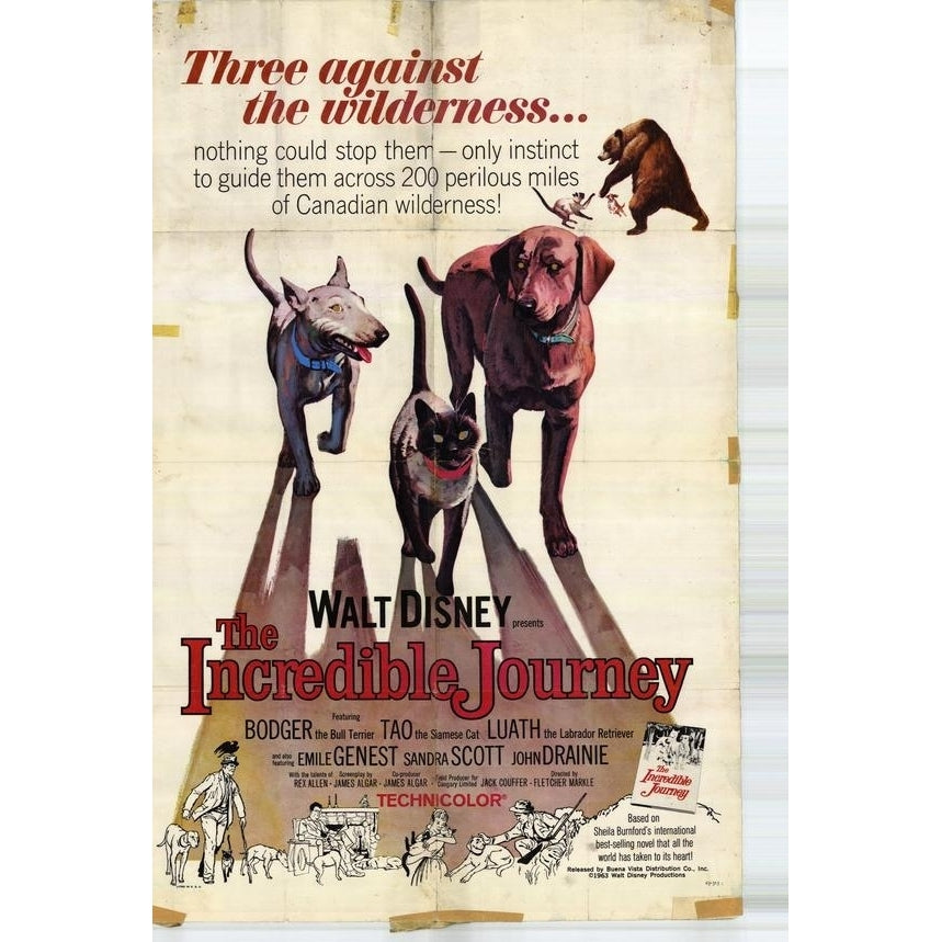 The Incredible Journey Movie Poster Print (11 x 17) - Item MOVGE2180 Image 1