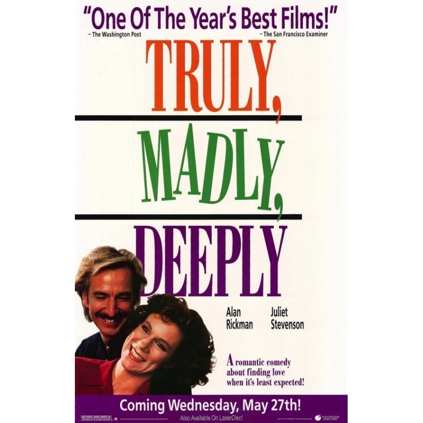 Truly Madly Deeply Movie Poster (11 x 17) - Item MOVGE8694 Image 1