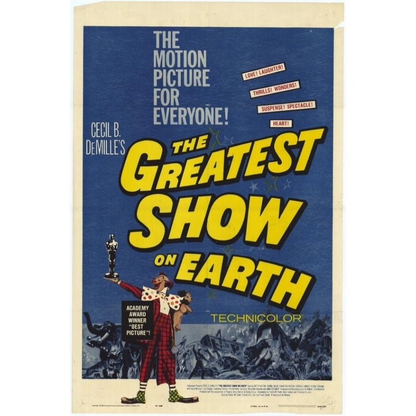 The Greatest Show on Earth Movie Poster Print (27 x 40) - Item MOVGF0441 Image 1