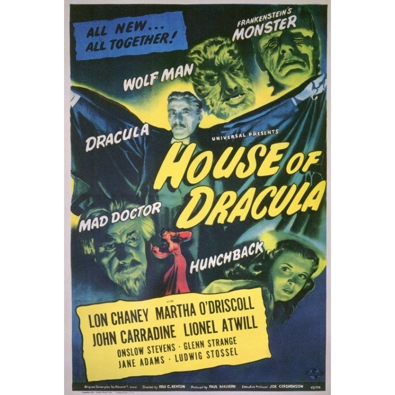 House of Dracula Movie Poster Print (27 x 40) - Item MOVGF1177 Image 1