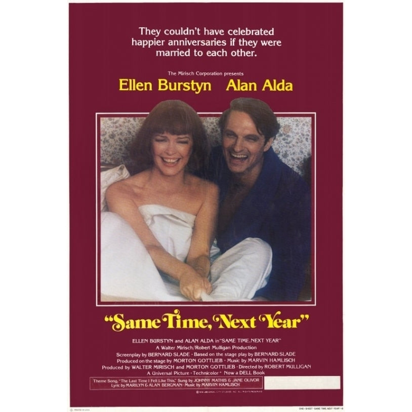 Same Time Next Year Movie Poster Print (27 x 40) - Item MOVGF3433 Image 1