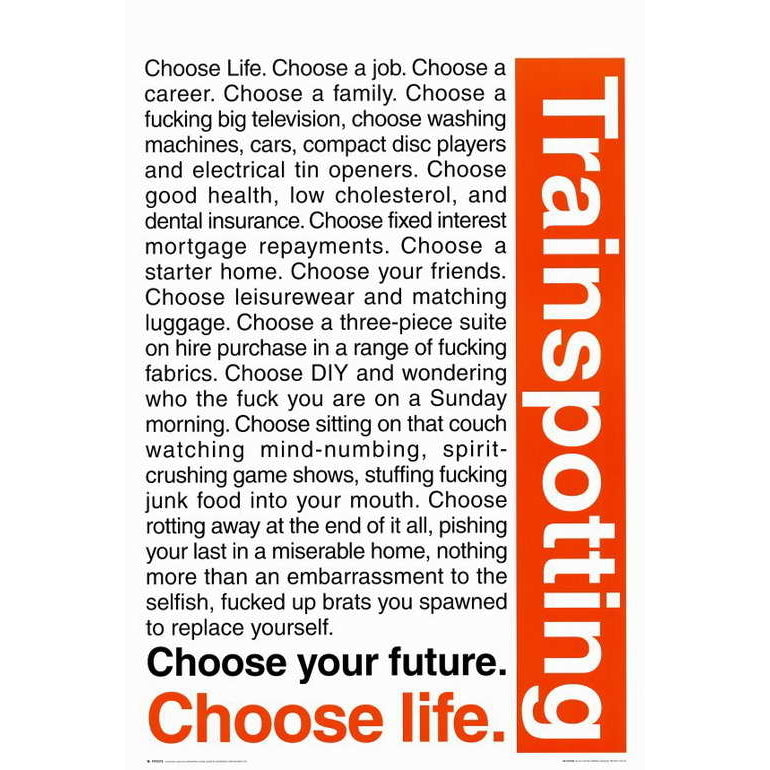 Trainspotting Movie Poster Print (27 x 40) - Item MOVGF4440 Image 1