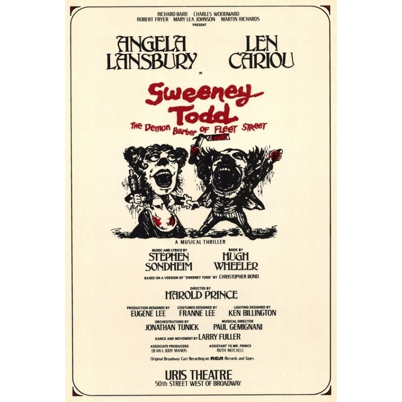 Sweeney Todd (Broadway) Movie Poster Print (27 x 40) - Item MOVGH5721 Image 1