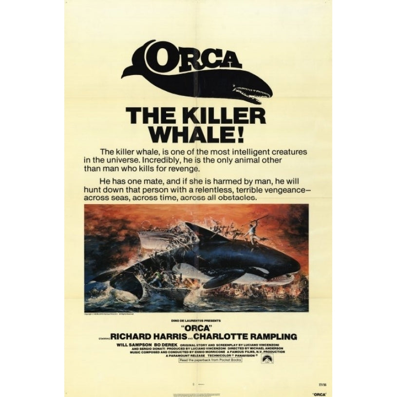 Orca Movie Poster Print (27 x 40) - Item MOVGH9606 Image 1