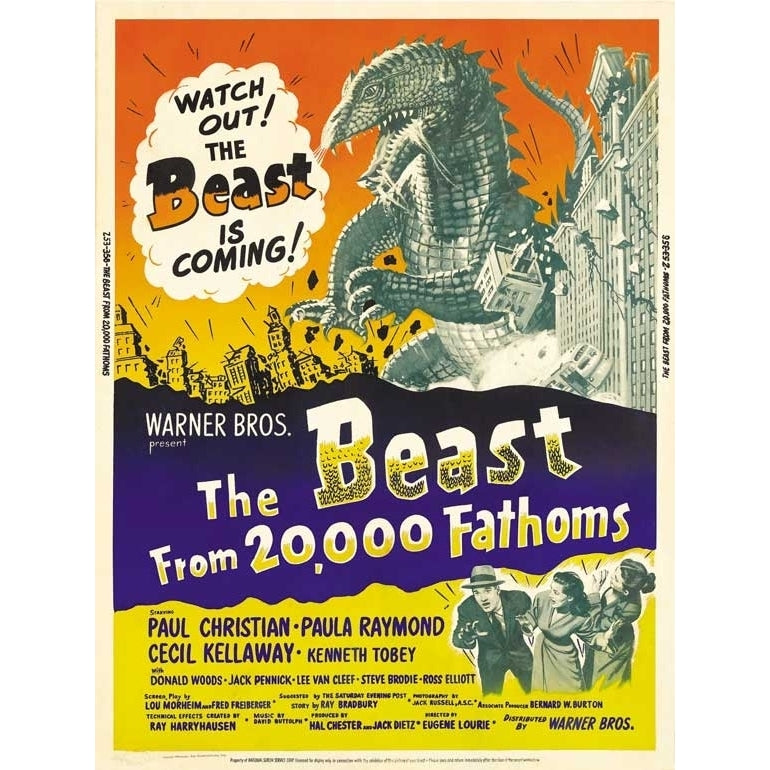 The Beast from 20 000 Fathoms Movie Poster Print (27 x 40) - Item MOVGJ2192 Image 1