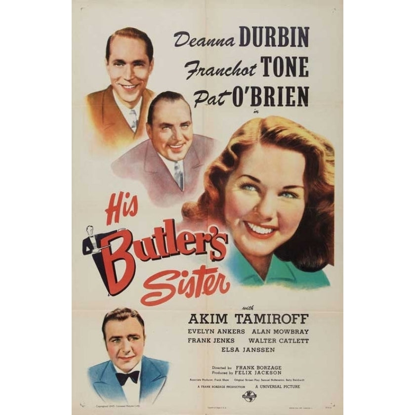 His Butlers Sister Movie Poster Print (27 x 40) - Item MOVIB80914 Image 1