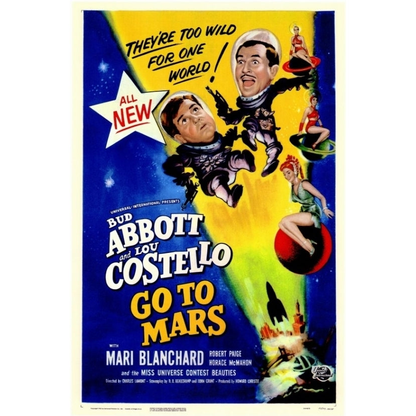 Abbott and Costello Go to Mars Movie Poster Print (11 x 17) - Item MOVIC7871 Image 1